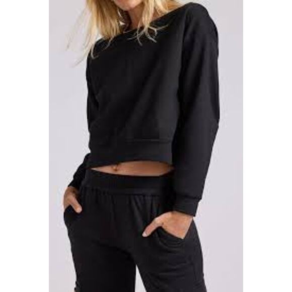 Generation Love Collina Chain Sweatshirt Top F23227-1 Black Rhinestone Large L - Picture 1 of 7